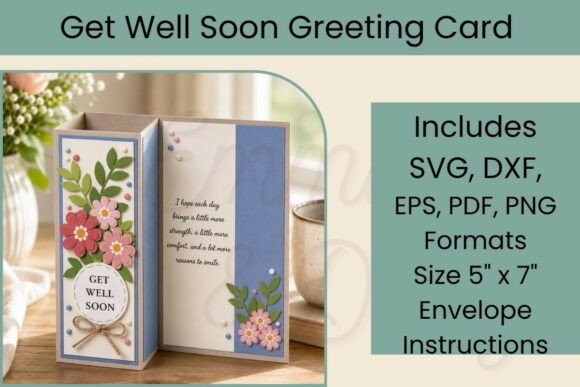 Download Get Well Soon Card SVG Template - Card Collection