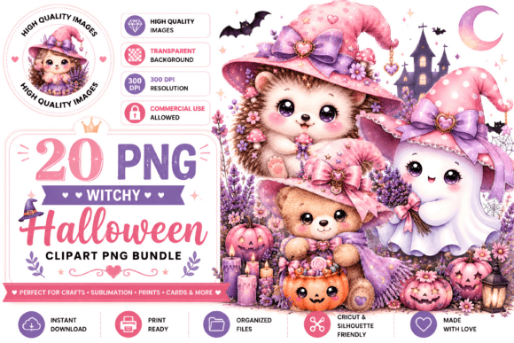 Download Cute Witchy Halloween PNG Clipart - Premium Resources