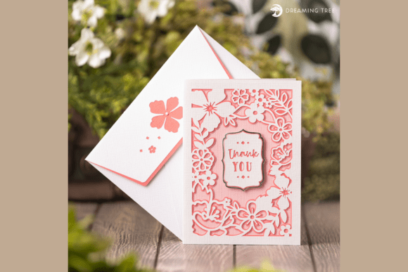 Download Floral Thank You Card SVG - Card Collection