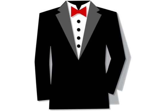 Download Tuxedo with a Bow Shaped Card - Card Collection