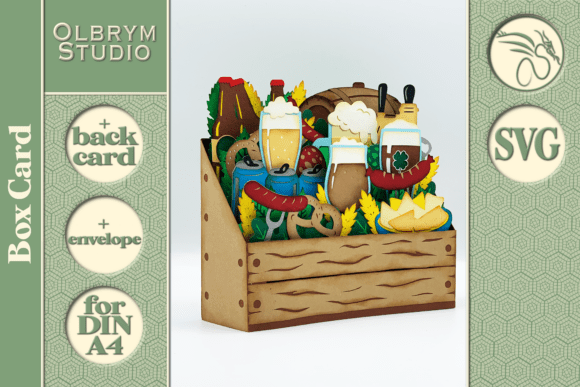 Download Beer Time Pop Up 3D Brewery Box Card SVG - Card Collection
