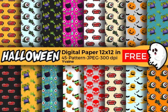 Download Halloween Digital Paper Pattern Bundle - Halloween digital Collection